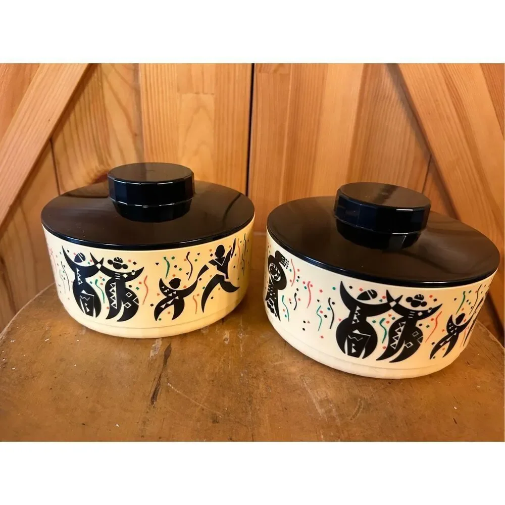 Vintage Tupperware Black Americana Memorabilia African Reggae bowls celebrate (8